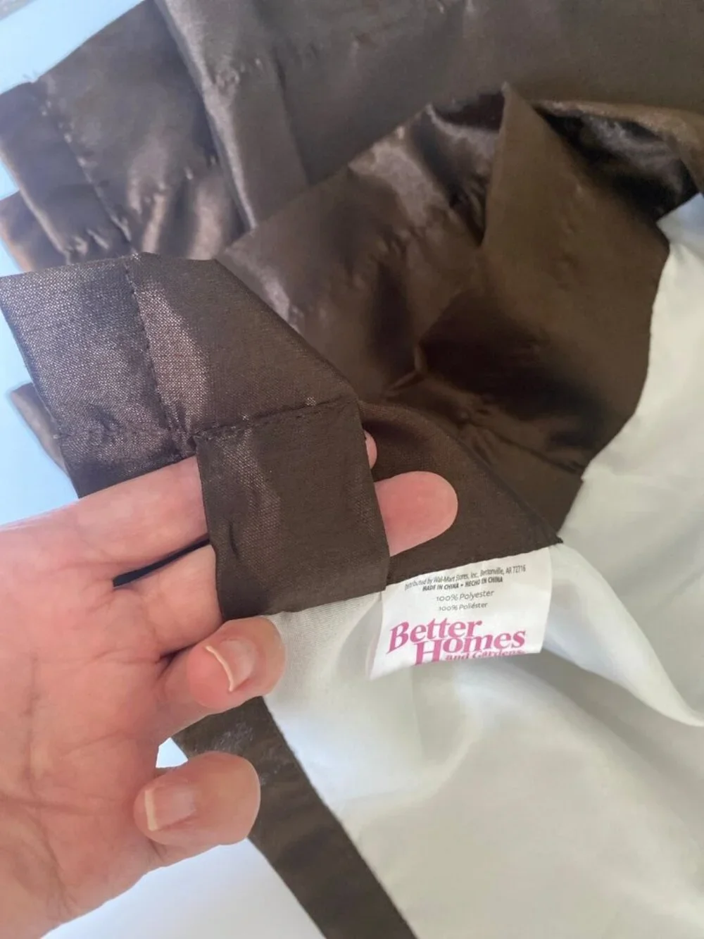 Better Homes & Gardens 2 Dark Brown Curtain Panels Rod Pocket 54” x 64”